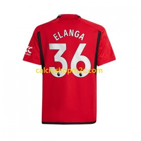 Manchester United Anthony Elanga 36 Maglia Prima 2023/2024 Manica Corta